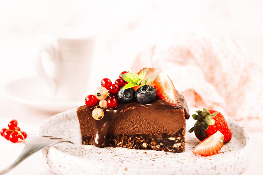 chocolate cheesecake freepik