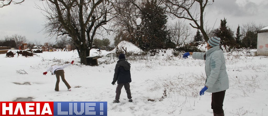 Ηλεία: Σε λευκό κλοιό τα ορεινά του νομού – Αρκετό χιόνι σε Φολόη &amp; Λαμπεία (video)