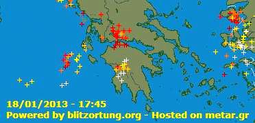 Επιμένουν οι καταιγίδες στις πηγές του Αλφειού