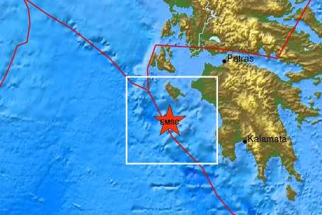 Σεισμός 4.9R νότια της Ζακύνθου