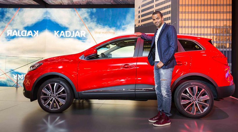 Ο Τόνι Πάρκερ με το νέο SUV της Renault