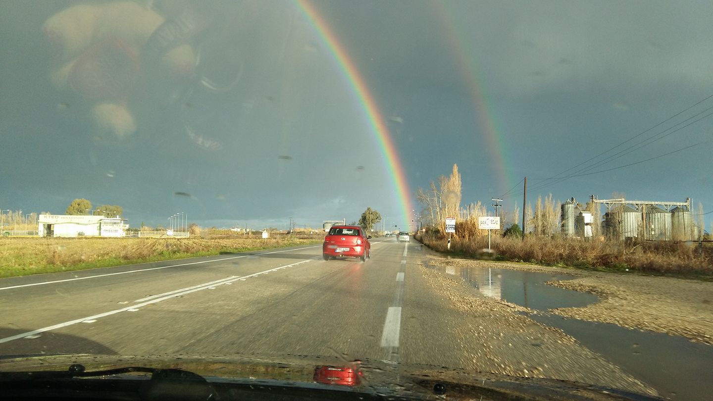 Ηλεία: Ένα υπέροχο διπλό ουράνιο τόξο