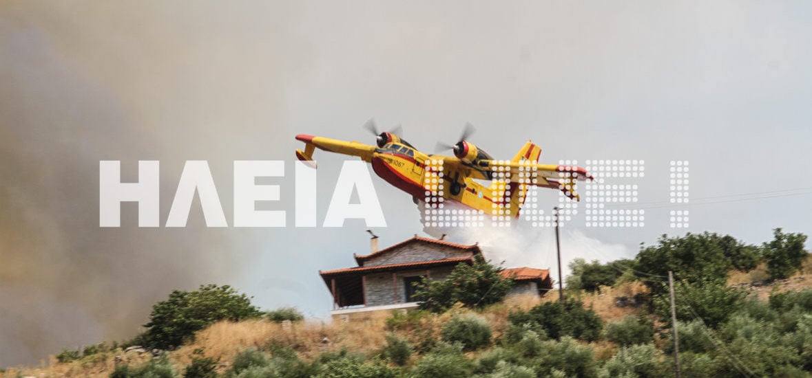 Η συγκλονιστική βουτιά του Canadair για να σώσει σπίτι στα Ροδινά σε 21 καρέ