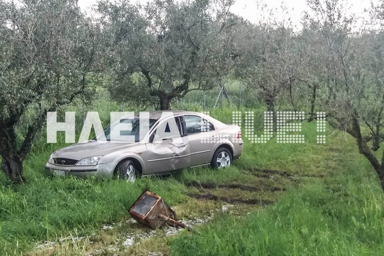 Πύργος: Και τροχαίο λόγω χαλαζόπτωσης . . .