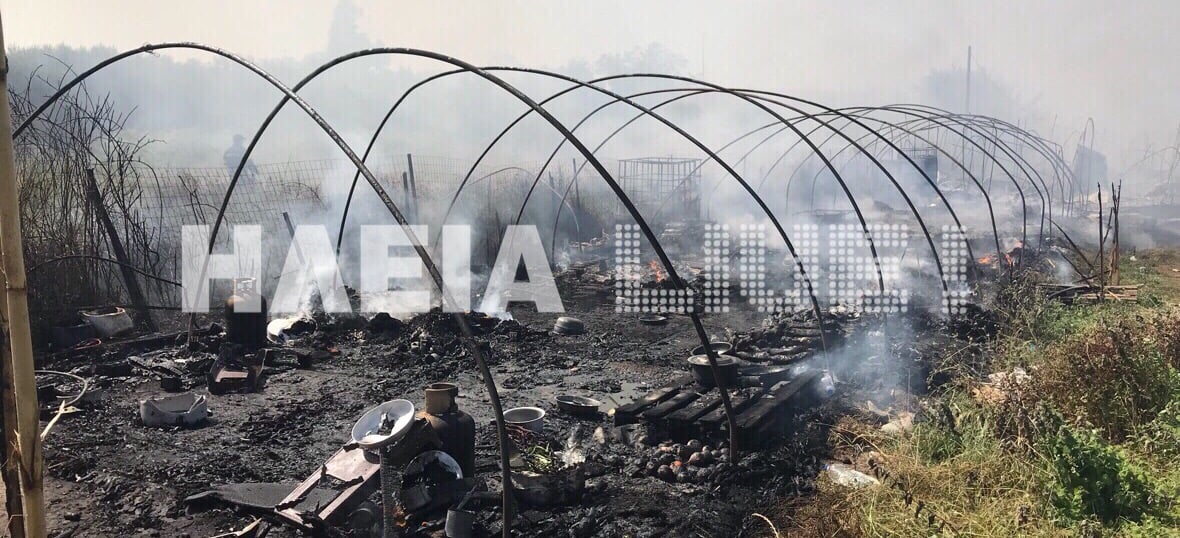 Ν. Μανωλαδα: Μεγάλη πυρκαγιά σε καταυλισμο Μπαγκλαντεζων (photos &amp; video)