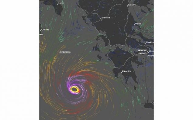 Εθνικό Αστεροσκοπείο: Κυκλώνας με 12 μποφόρ και τροπικές καταιγίδες την Παρασκευή στο νότιο Ιόνιο