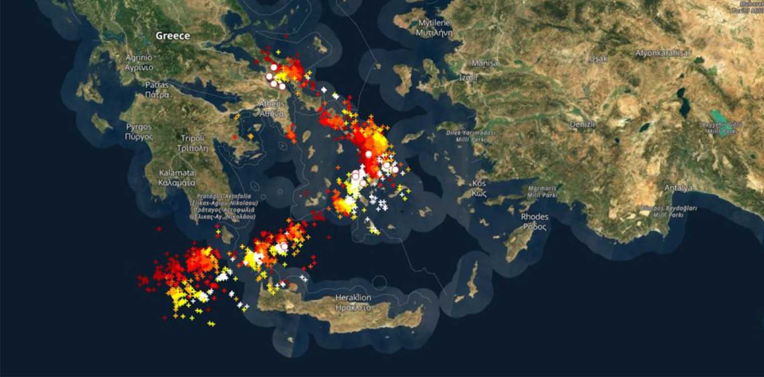 Κακοκαιρία Ιανός: Ο χάρτης της καταιγίδας στις 7 το πρωί - Σε Εύβοια και Αιγαίο το τόξο του μετώπου