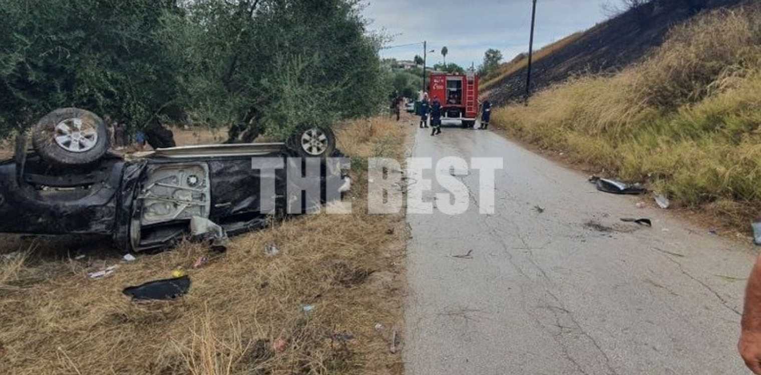 Πάτρα: &quot;Βουτιά&quot; Ι.Χ. από τη Νέα Εθνική Οδό Πατρών-Πύργου - Παιδί μεταξύ των τραυματιών (photos-video)