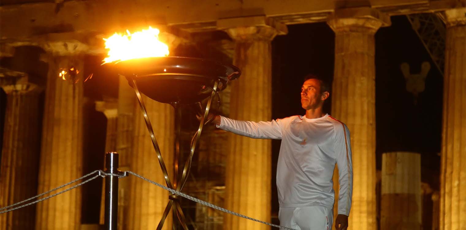 Η Ολυμπιακή Φλόγα έφτασε στην Ακρόπολη