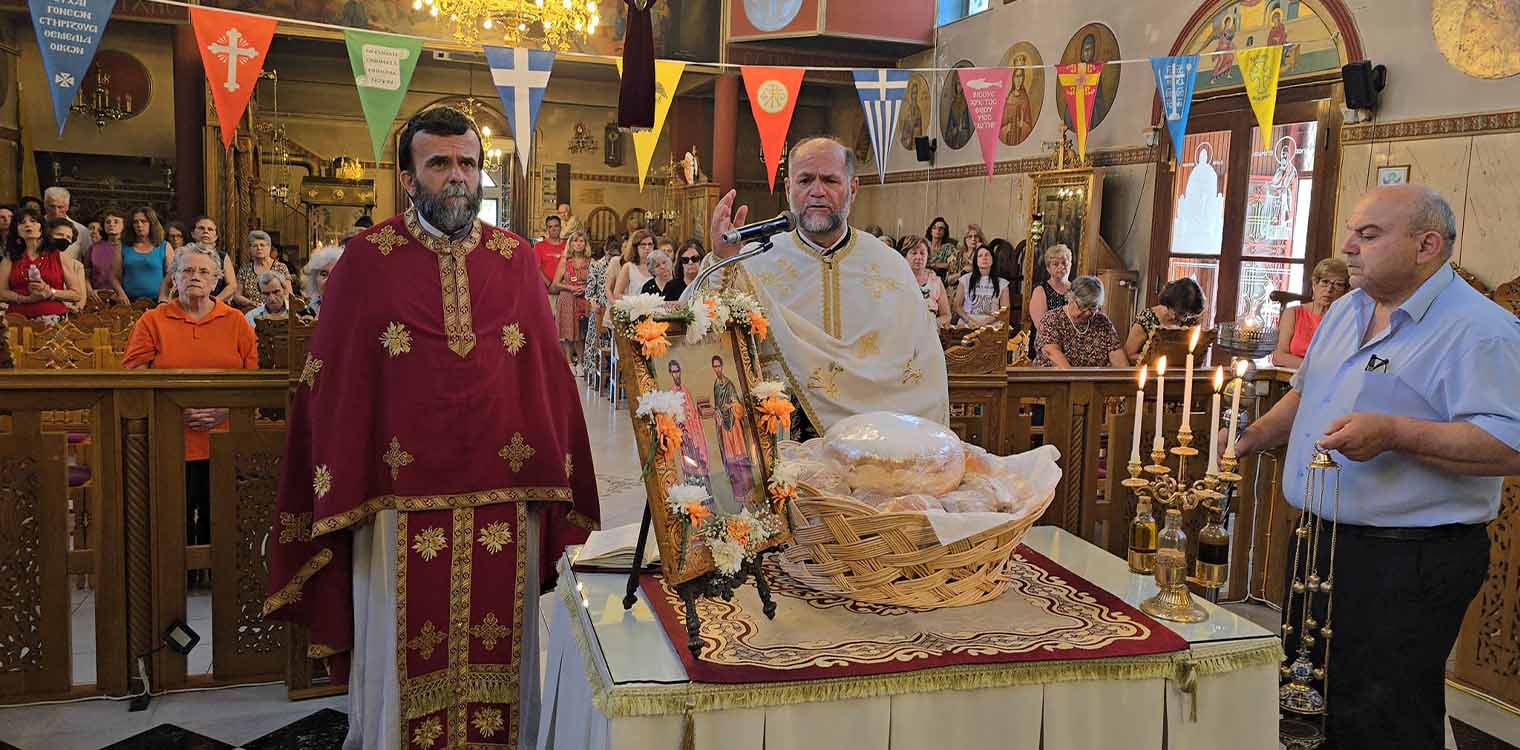 Oι Ανιδιοτελείς Ιατροί Κοσμάς και Δαμιανός, εορτάστηκαν στον I.N. Αγ. Σπυρίδωνος Πύργου
