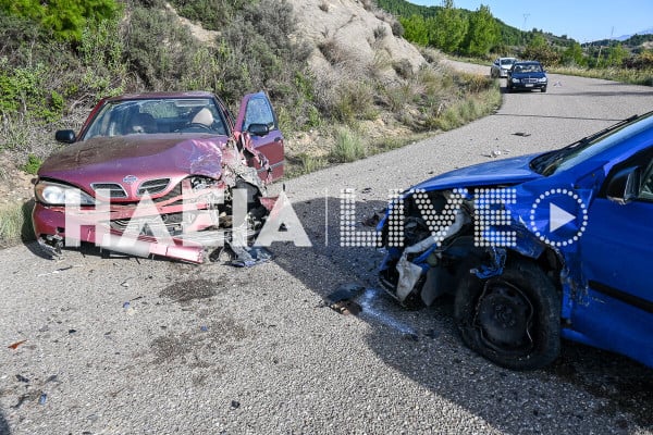 Πύργου - Οινόης: Μια γυναίκα τραυματίας σε πλαγιομετωπική σύγκρουση