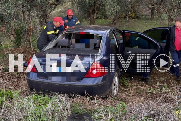 Ε. Ο. Πύργου - Κυπαρισσίας: Μια τραυματίας σε εκτροπή αυτοκινήτου στο Επιτάλιο