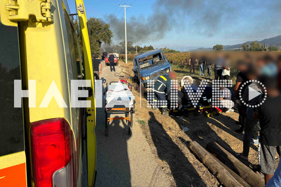 Τραγωδία στον Απιδεώνα Αχαΐας: Δύο νεκροί και εννέα τραυματίες, αλλοδαποί εργάτες γης σε ανατροπή καρότσας (photos) (upd)