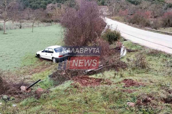 Αχαΐα: Εκτός δρόμου Ι.Χ. στη γέφυρα Πριολίθου - Τέσσερις τραυματίες