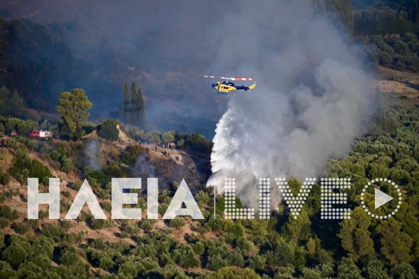 Ηλεία: Χωρίς ενεργά μέτωπα οι πυρκαγιές σε παλιά Σκιλλουντία και Πηνεία (photos & video)