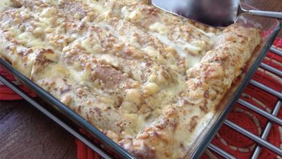 Κρέπες αλμυρές, γεμιστές au gratin